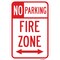 Signmission No Parking Fire Zone With Double Arrow 1, Heavy-Gauge Aluminum, 12" x 18", A-1218-25037 A-1218-25037 - alternate 1